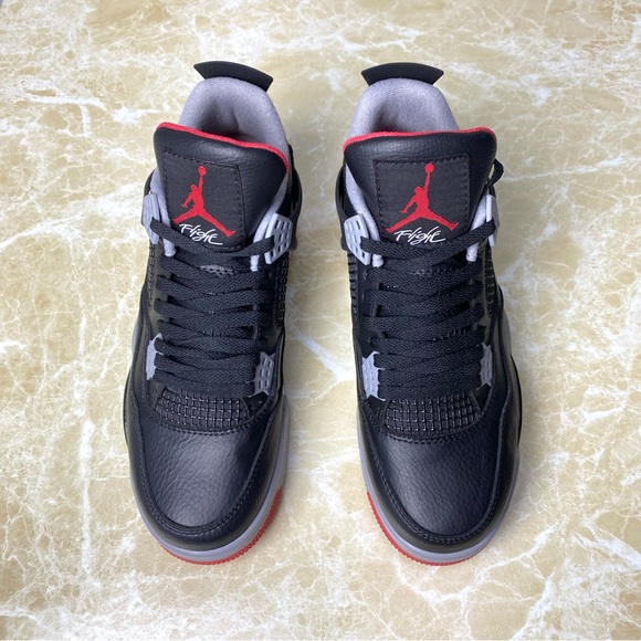 Jordan Other - Jordan 4 Retro Bred Reimagined -Men's Black/ Gray Sneakers Shoes